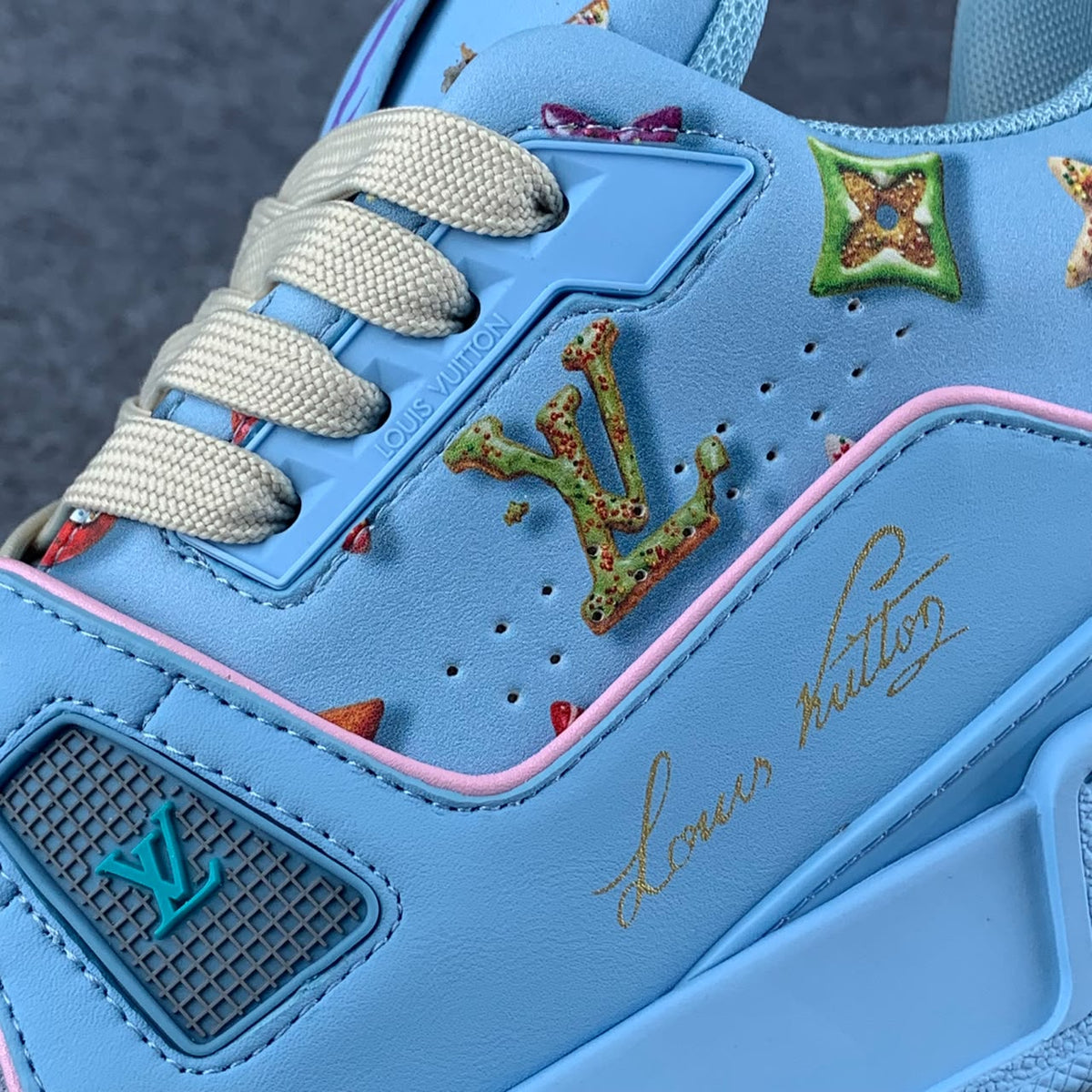 LV Trainer 'Monogram Donuts Blue'