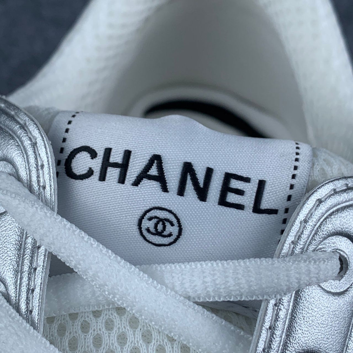 Chanel CC Logo Sneaker ‘Grey Silver’