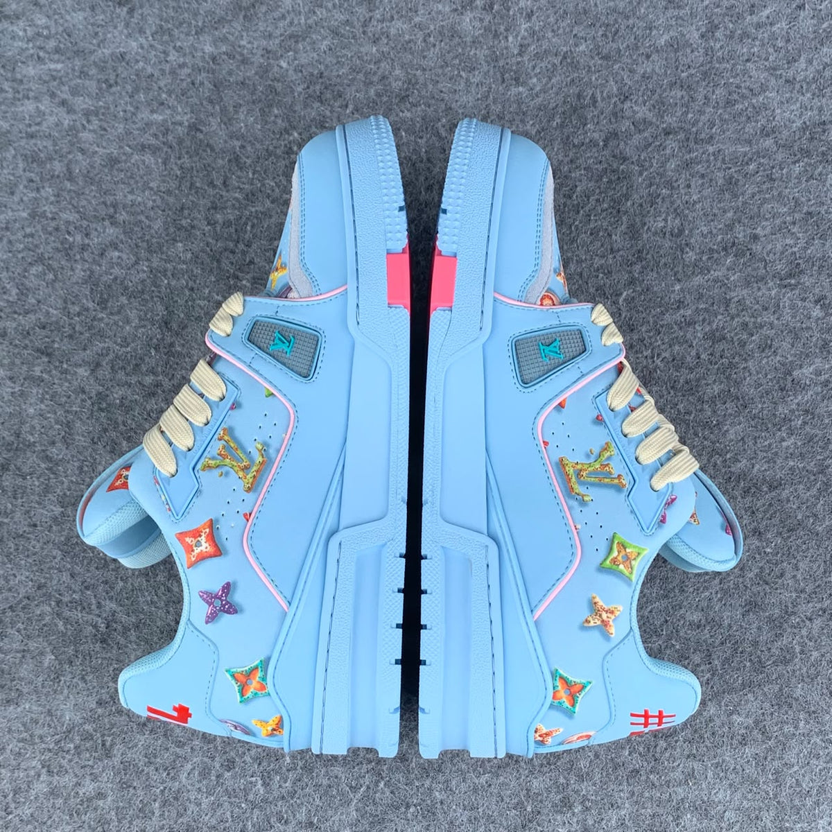 LV Trainer 'Monogram Donuts Blue'