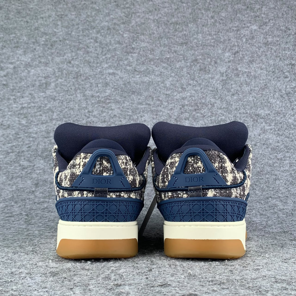 Dior B9S Skater Sneakers 'Dark Navy Tweed'