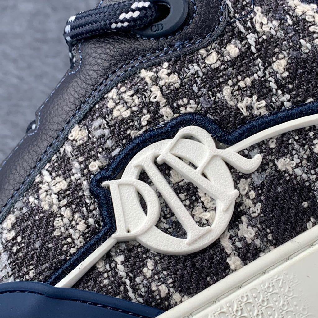 Dior B9S Skater Sneakers 'Dark Navy Tweed'