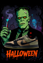 Nike Dunk Low "Military Patchwork" Brown Black Olive Sneakers, Men Halloween Vintage Skate Shoes