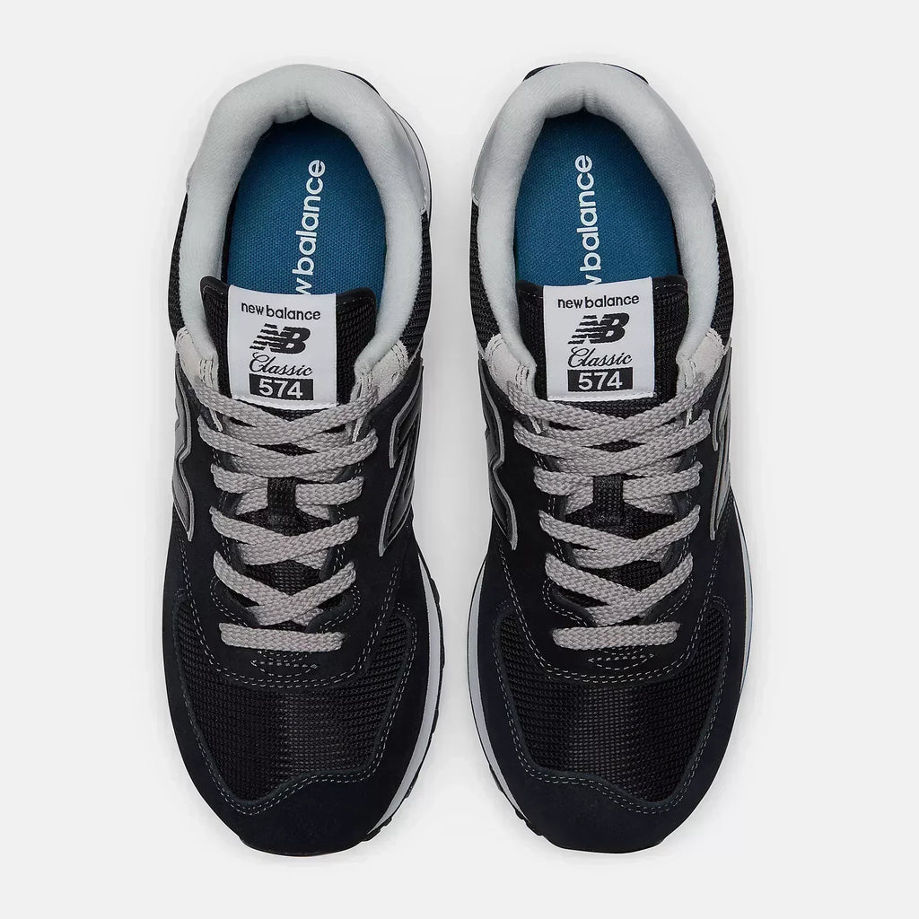 New Balance Men's 574 Core Shoes - Black/White